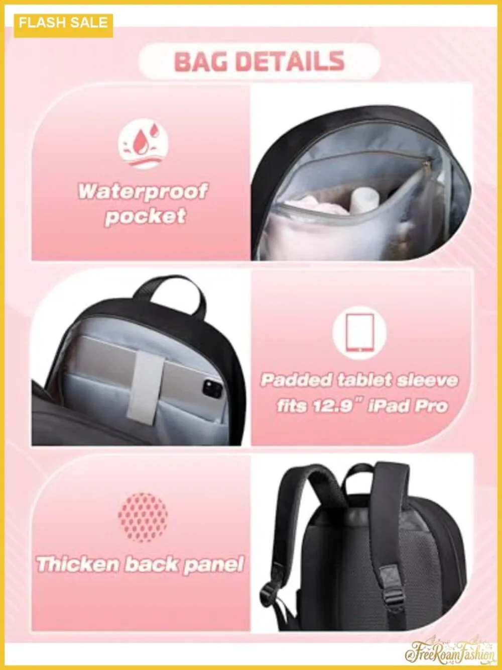 Women Mini Backpack with Wet Pocket and RFID Blocking